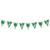 Party Deco Girlianda Vėliavėlės Tropical Party Party deko 15cmx1.5m žalia