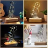 GITAROS PICK LAIKIKLIS ŠVIESUS AKRILINIS MEDINIS PAGRINDAS LED USB