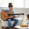 GITAROS PICK LAIKIKLIS ŠVIESUS AKRILINIS MEDINIS PAGRINDAS LED USB