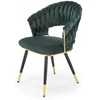 Glamour kėdė K551 Tamsiai žalia Juodas Gold Elegant Halmar