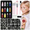 GLITTER TATTOO RINKINYS, PLAUNAMI GLITTER ŠABLONAI VAIKAMS