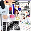 GLITTER tatuiruotės VAIKAMS RINKINYS PLAUNAMI ŠABLONAI DIY GLITTER GLUE