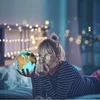 GLOBUS NAKTINIS LEMPAS MIGAMOJO RAŠO STALUI, BEVIELIS NUOTOLINIO VALDYMAS