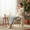 Gockowiak MURET VELVET VELVET BEIGE MINŠTA KĖDĖ VALGOMOJE SVETAINEI