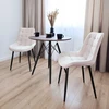 Gockowiak NORMAN VELVET BEIGE VELVETINĖ KĖDĖ VALGOMOJE SVETAINEI MODERNŪS PRIEDAI