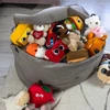GodBless Pufa vaikams fotel organizer maišelis na zabawki pluszaki do pokoju XXL