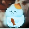 Goldlux LED naktinė šviesa katė GATTO, šilta balta + daugiaspalvė, 5V, USB