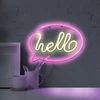Goldlux Sanico lampka nocna LED NEON HELLO USB A 29 cm zasilanie bateryjne 327147
