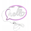 Goldlux Sanico lampka nocna LED NEON HELLO USB A 29 cm zasilanie bateryjne 327147