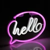 Goldlux Sanico lampka nocna LED NEON HELLO USB A 29 cm zasilanie bateryjne 327147