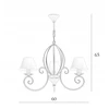 Goldsun Balta lampa sufitowa do jadalni żyrandol DOMINO 3 lampa wisząca do sypialni