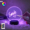 Gordon Naktinė lempa LED TABLICA NAPISZ ZOSTAW WIADOMOŚĆ NOTATNIK 3D RGB + Pultas