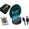 Gordon Naktinė lempa LED TABLICA NAPISZ ZOSTAW WIADOMOŚĆ NOTATNIK 3D RGB + Pultas