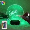 Gordon Naktinė lempa LED TABLICA NAPISZ ZOSTAW WIADOMOŚĆ NOTATNIK 3D RGB + Pultas