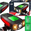 Gotel Lampka Lampa Rowerowa Na Kierownicę Z Licznikiem Alarmem Klaksonem USB