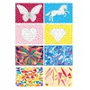 Grafix Įklijavimas pagal numerius 4 raštai Butterfly Moxy 100082/A
