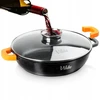 GRANITINIS puodas, žemas puodas, keptuvė troškinimui, kepimui, 32 cm, 4,7L