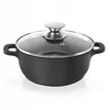 Granito puodas su stikliniu dangteliu GRANDE 20 cm, 2,3 l