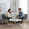 Ehokery GRAPHITE GLAMOUR GRAPHITE VELVET KĖDĖ SU AUKSO KOJĖLĖMIS AUKSO