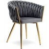 Ehokery GRAPHITE GLAMOUR GRAPHITE VELVET KĖDĖ SU AUKSO KOJĖLĖMIS AUKSO