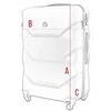 GRAVITT PREMIUM 003 KELIONINIS lagaminas POLYPROPYLENE MEDIUM XL BAGAŽAS SU RATAIS