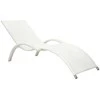 Home4You Gultas MERIDIAN, 180x75xH73cm, rėmas: aliumininis su plastikinių vytelių apdaila, spalva: balta