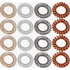 GUMĖS 16 Vnt. SPIRALINIAI PLASTIKINIAI PLAUKŲ KETELĖS, ILGUS, TEMPAMOS