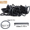 GUMINĖS JUOSTOS 100 VNT 100 X 5 MM STIPRUS Juodas ELASTINGAS TEMPAS NAMAS