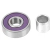 Anglies plieno guoliai metalinėje dėžutėje Nils Extreme ABEC-9 RS, violetiniai, 8 vnt.