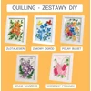 Habarri QUILLING Laukinė puokštė - Popierinės juostelės Paveikslų rėmeliai Creative DIY rinkinys
