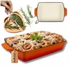 HAGE Ketaus keptuvė - ORANŽINĖ - EMALINIS - 32x23,5cm - 3,5L