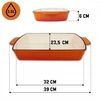 HAGE Ketaus keptuvė - ORANŽINĖ - EMALINIS - 32x23,5cm - 3,5L