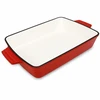 HAGE Ketaus keptuvė – RAUDONA – EMALINIS – 32x23,5CM – 3,5L