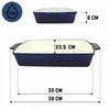 HAGE KETUS LIETUVO KETU - MĖLYNA - Emaliuota -32x23,5CM -3,5L
