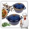 HAGE KETUS PUODAS 3L EMALINIS DANGIS NAVY MĖLYNAS DUJINĖS INDUKCINĖS KROSTELĖS 22cm