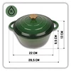 HAGE KETUS PUODAS 3L EMALINIS DANGIS ŽALIŲJŲ DUJŲ INDUKCINĖ KROSTELĖ 22cm