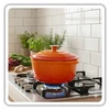 HAGE KETUS PUODAS 4L emaliuotas DANGINIS ORANŽINĖ DUJINĖ KRAIŠKA 24cm