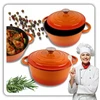 HAGE KETUS PUODAS 4L emaliuotas DANGINIS ORANŽINĖ DUJINĖ KRAIŠKA 24cm