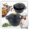 HAGE KETUS PUODAS 5L EMALINIS DANGIS MATINIS Juodas INDUKCINĖ KRAIŠKA 26cm