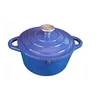 Hairy Bikers World emaliuotas ketaus puodas, 21 cm, mėlynas