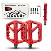 Hakuri Dviračių pedalai NYLON lengvi mašinų guoliai su kaiščiais Raudona MTB Raudonas