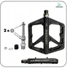 Hakuri PLATFORM dviračio pedalai Nylon 3 guoliai Light + PINS MTB EBIKE