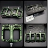 Hakuri PLATFORMINIAI DVIRAČIO PEDALAI ENDURO MTB ALUMINIUM 3 x guoliai Žalias ARMY