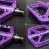 Hakuri Platforminiai pedalai Nailoniniai pedalai Šviesiai violetiniai + MTB PINS 3 GUOLIAI