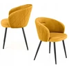 Halmar BUCKET kėdė K430 K-430 mustard VELVET biuro valgomasis