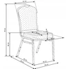 Halmar K66S Mėlyna Navy Mėlyna Chair / Gold Legs Auksinis rėmas