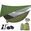 HAMAK Turistinis Z MOSKITIERĄ + TARP BIWAK SURVIVAL ULTRALEKKI WYTRZYMAŁY