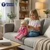 Happy Kiddo Gyva lėlė, didelė, 56 cm, minkšta, interaktyvi, kalba, dainuoja, moko 2 kalbų