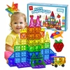 Happy Kiddo Magnetiniai blokai Konstrukcija Konstrukcija Mokomoji didelė pilis 61 automobilis