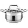 Hauspremium PUODAI INDUKCINIS Plieninis puodas 6.1L 24CM TRADITIONAL su dujiniu dangteliu